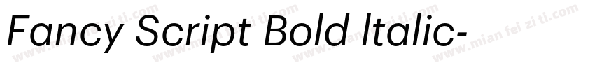 Fancy Script Bold ltalic字体转换